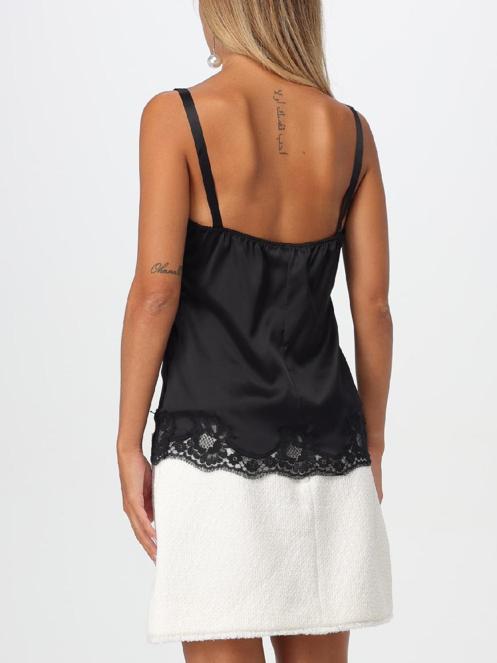 Giglio T-shirt Dolce & Gabbana In Seta Con Pizzo