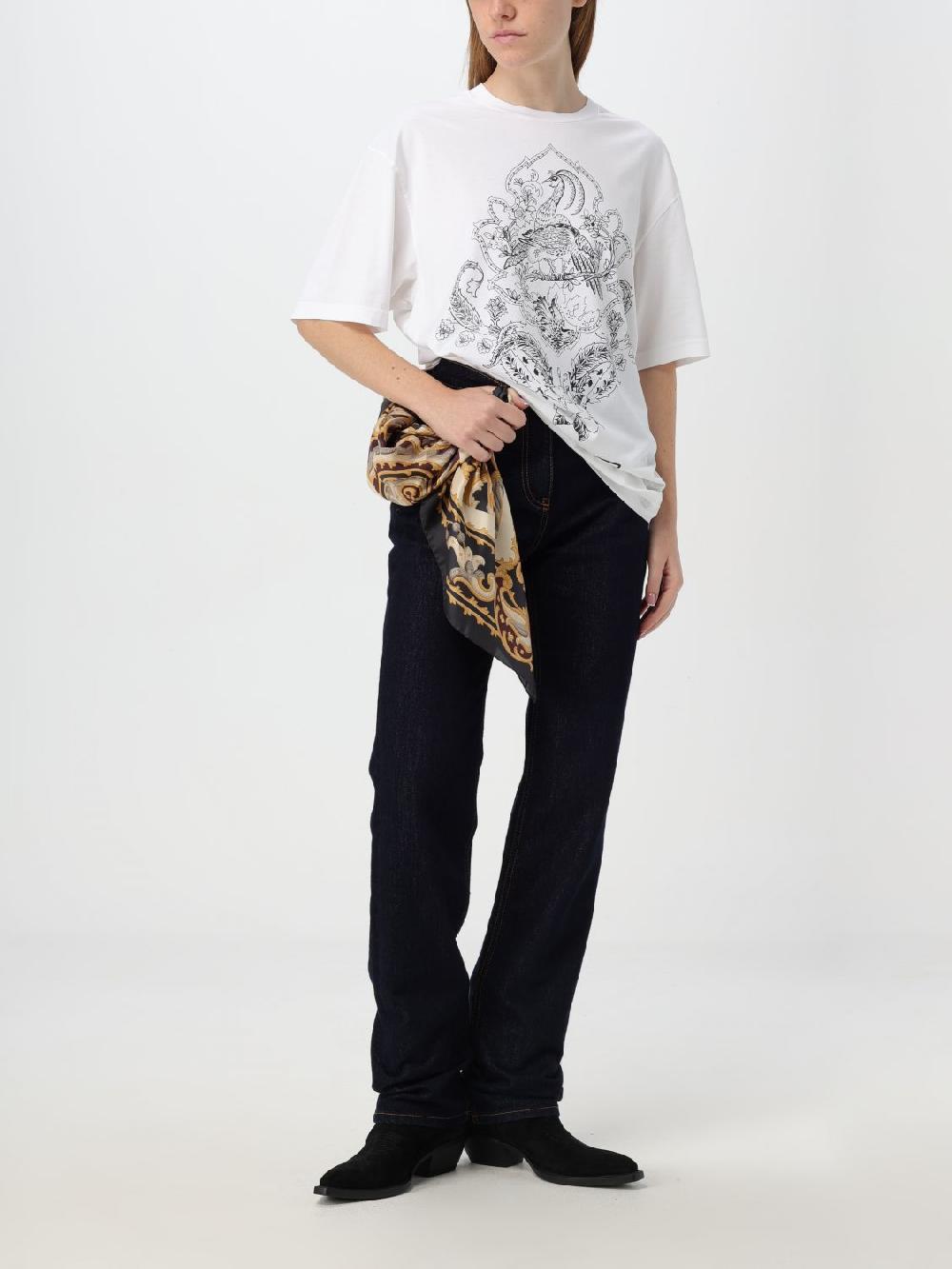 Giglio T-shirt Etro In Cotone Con Stampa Grafica
