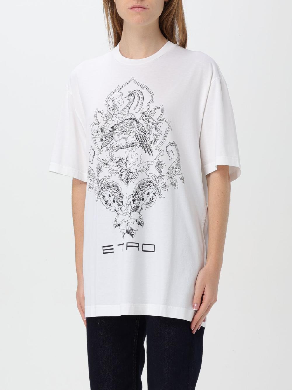 Giglio T-shirt Etro In Cotone Con Stampa Grafica