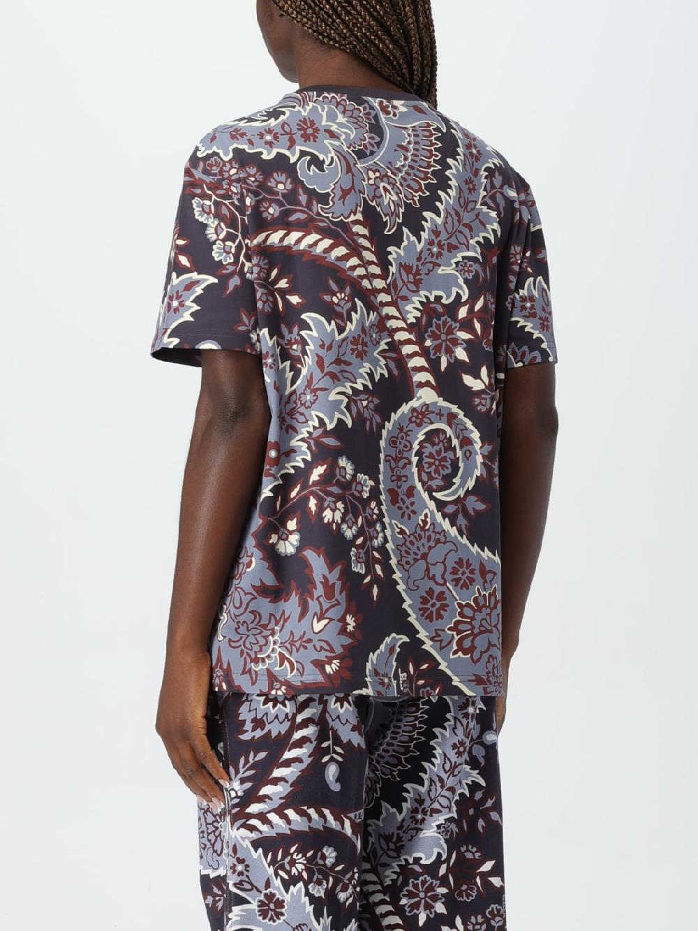 Giglio T-shirt Etro In Cotone Con Stampa Jacquard