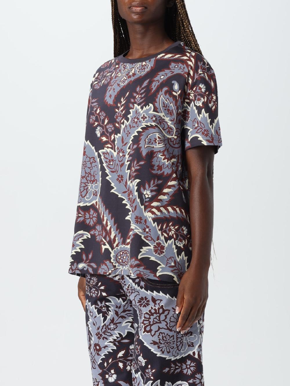 Giglio T-shirt Etro In Cotone Con Stampa Jacquard