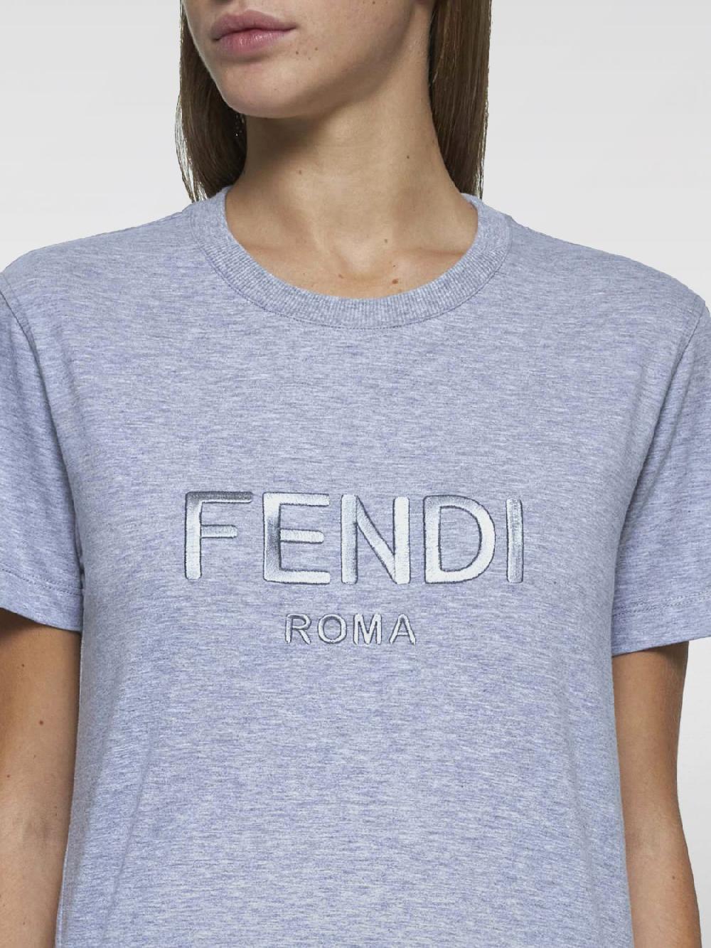 Giglio T-shirt Fendi In Cotone Con Logo