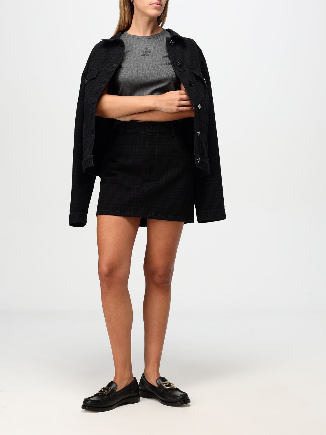 Giglio T-shirt Fendi In Cotone Stretch