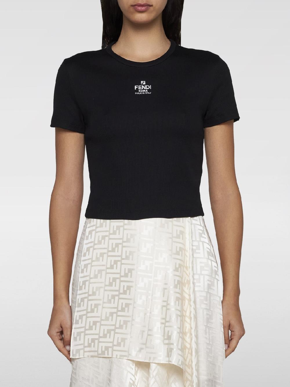Giglio T-shirt Fendi in cotone stretch