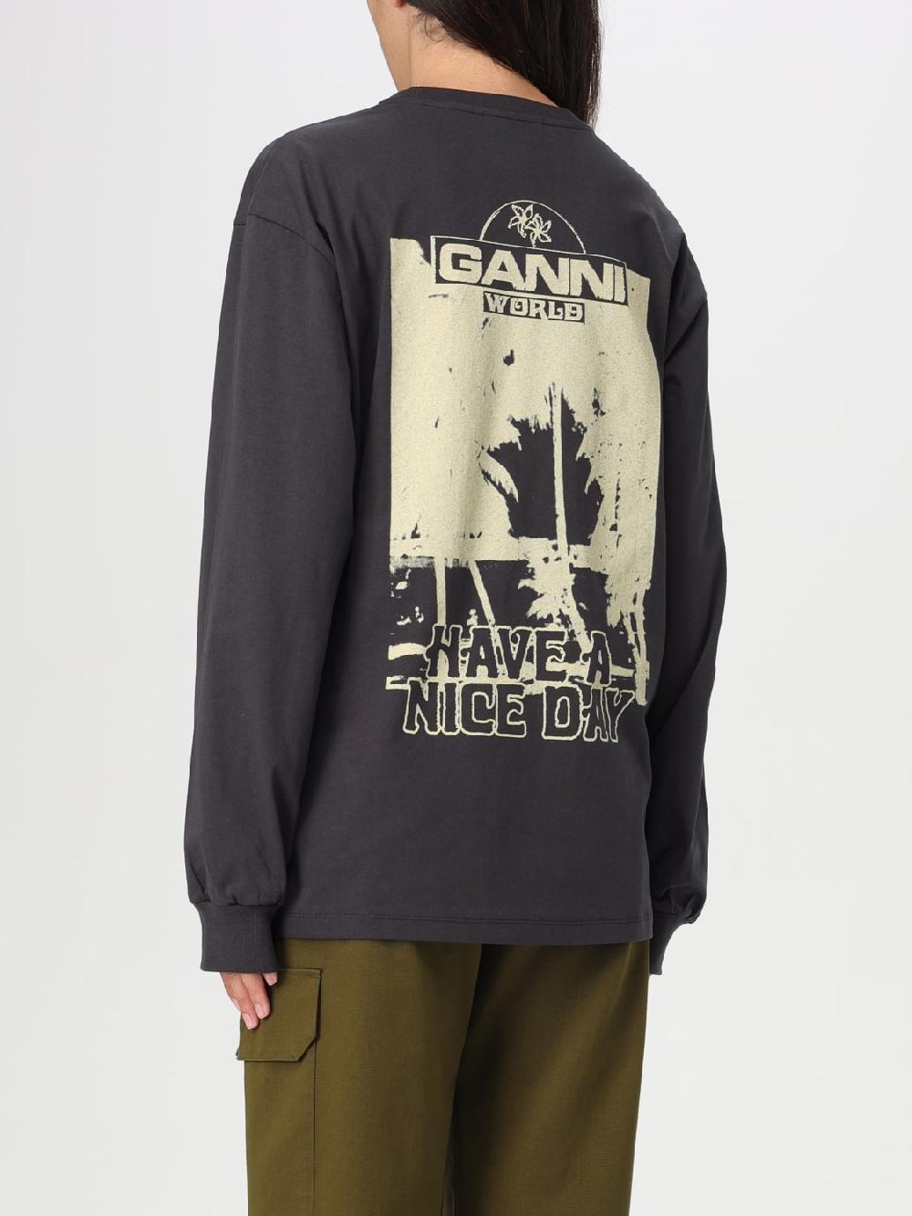 Giglio T-shirt Ganni Con Stampa Posteriore