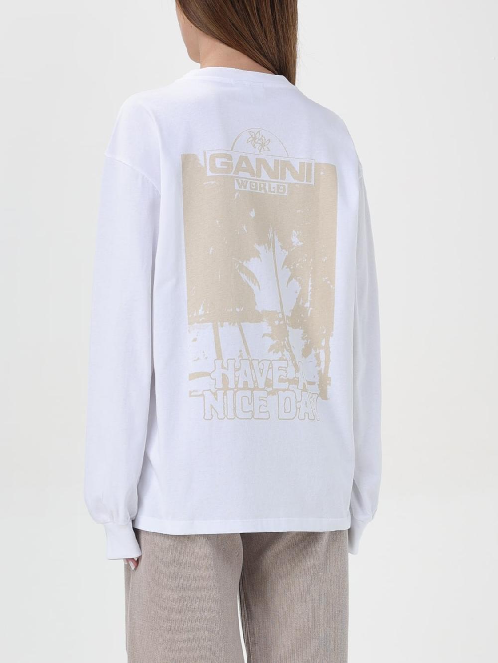 Giglio T-shirt Ganni Con Stampa Posteriore