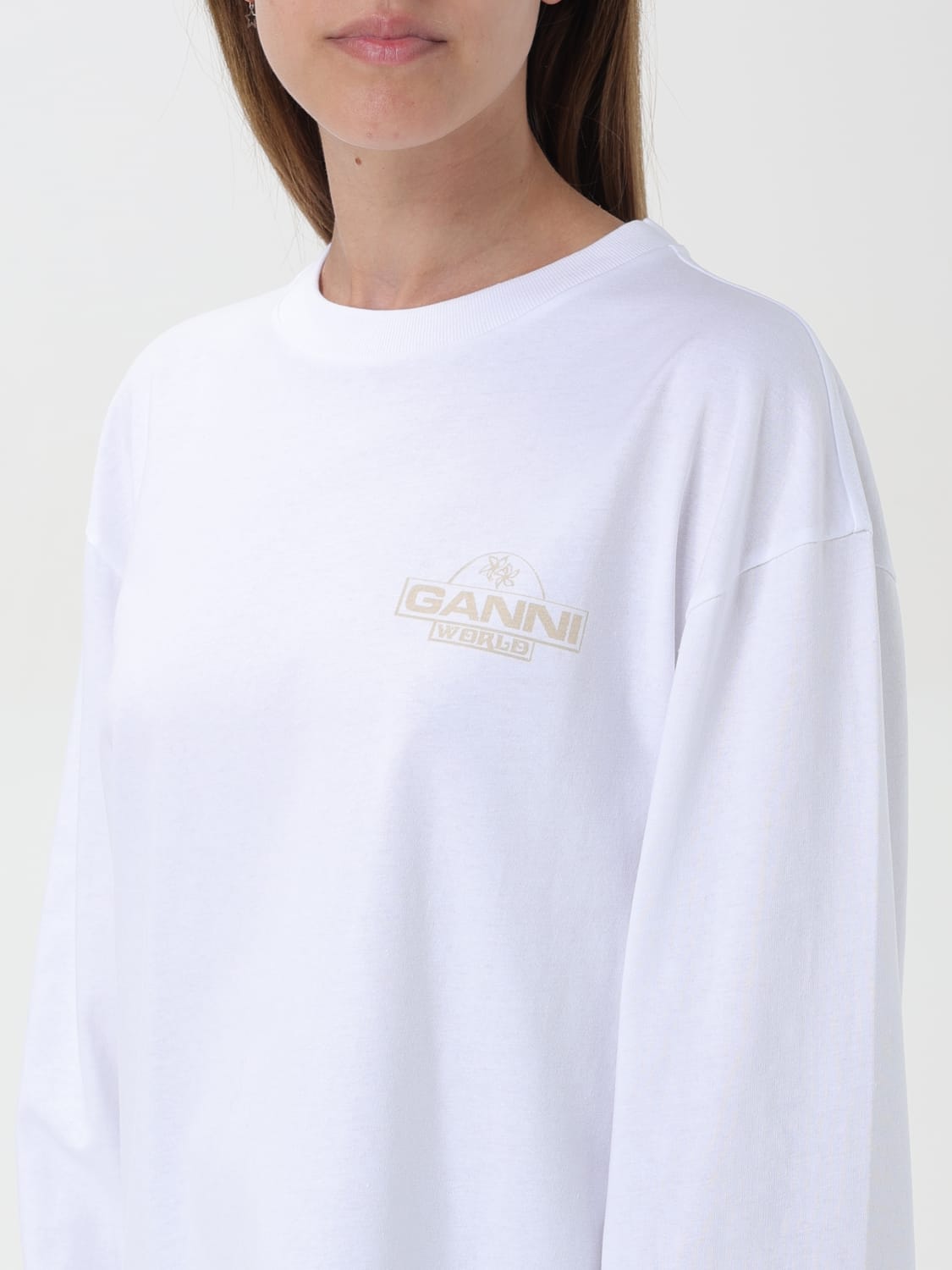 Giglio T-shirt Ganni Con Stampa Posteriore