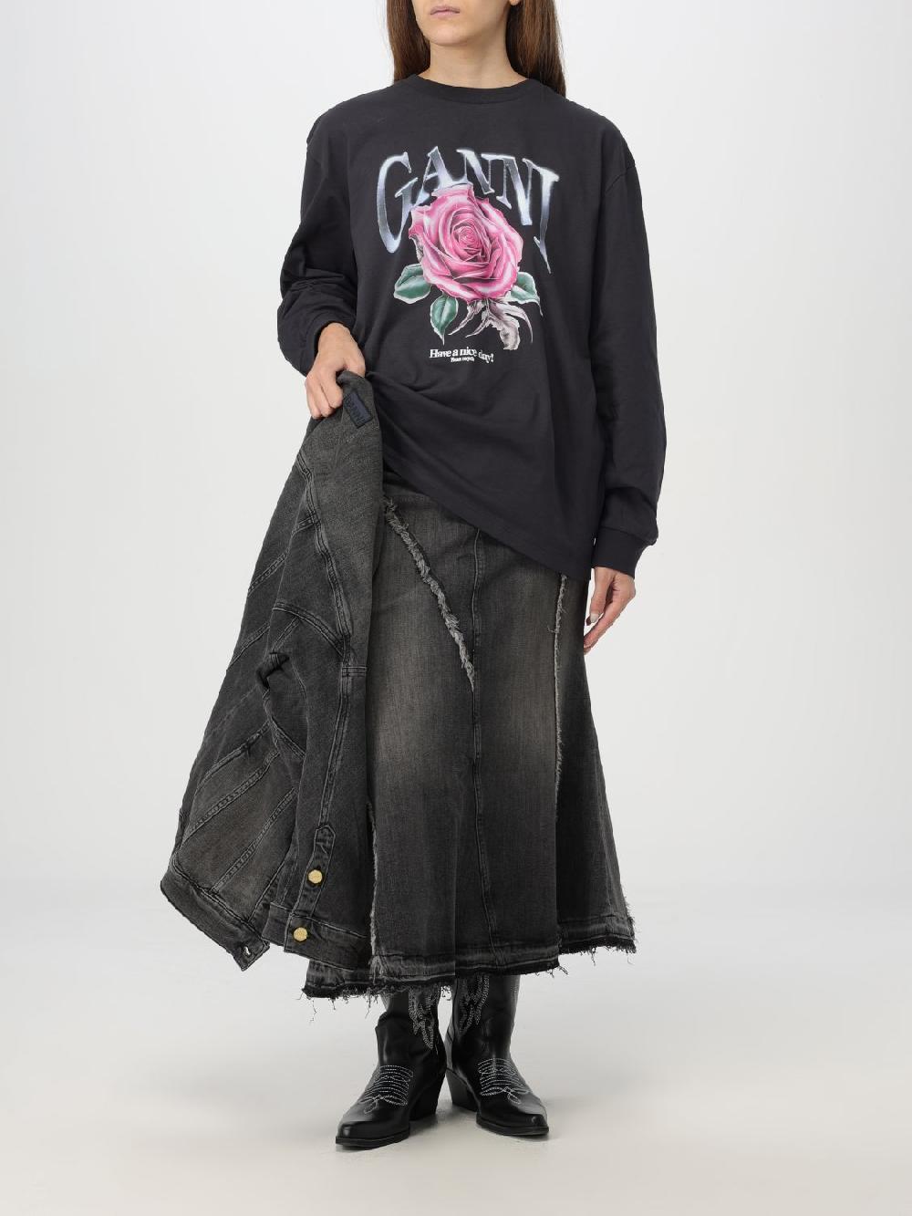 Giglio T-shirt Ganni In Cotone