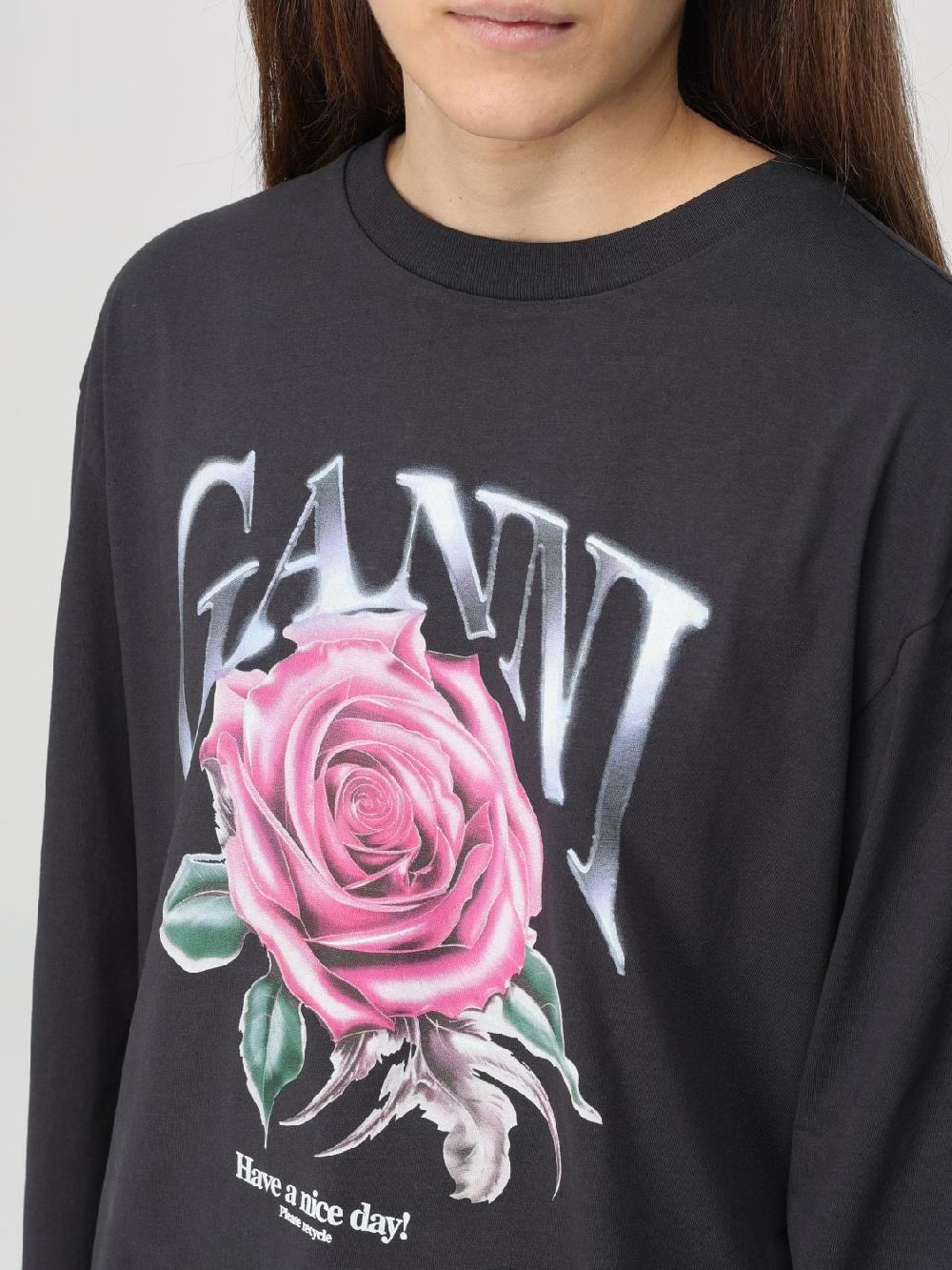 Giglio T-shirt Ganni In Cotone