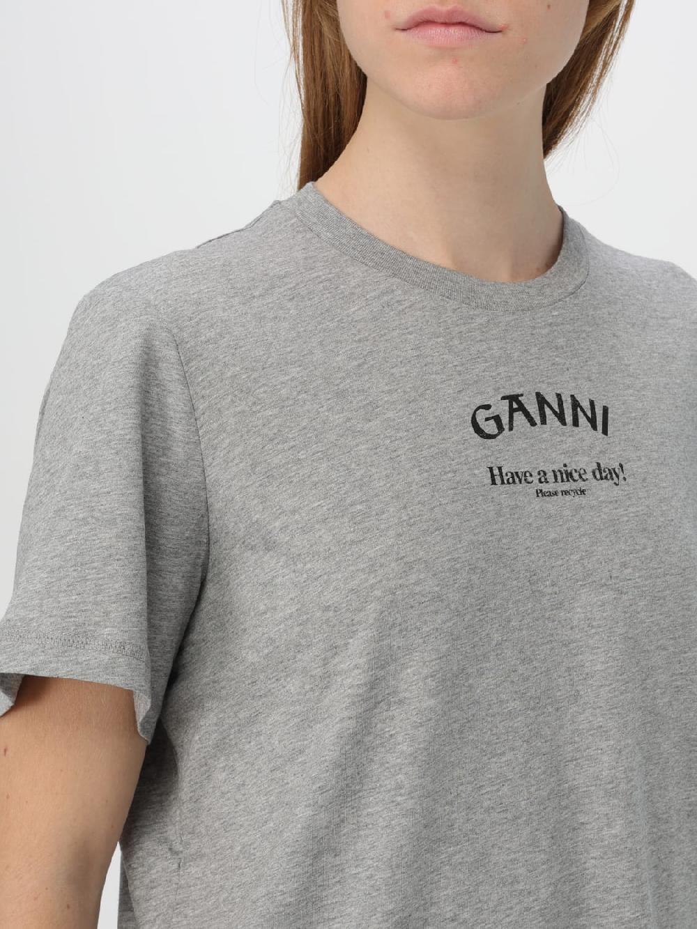 Giglio T-shirt Ganni In Cotone Organico