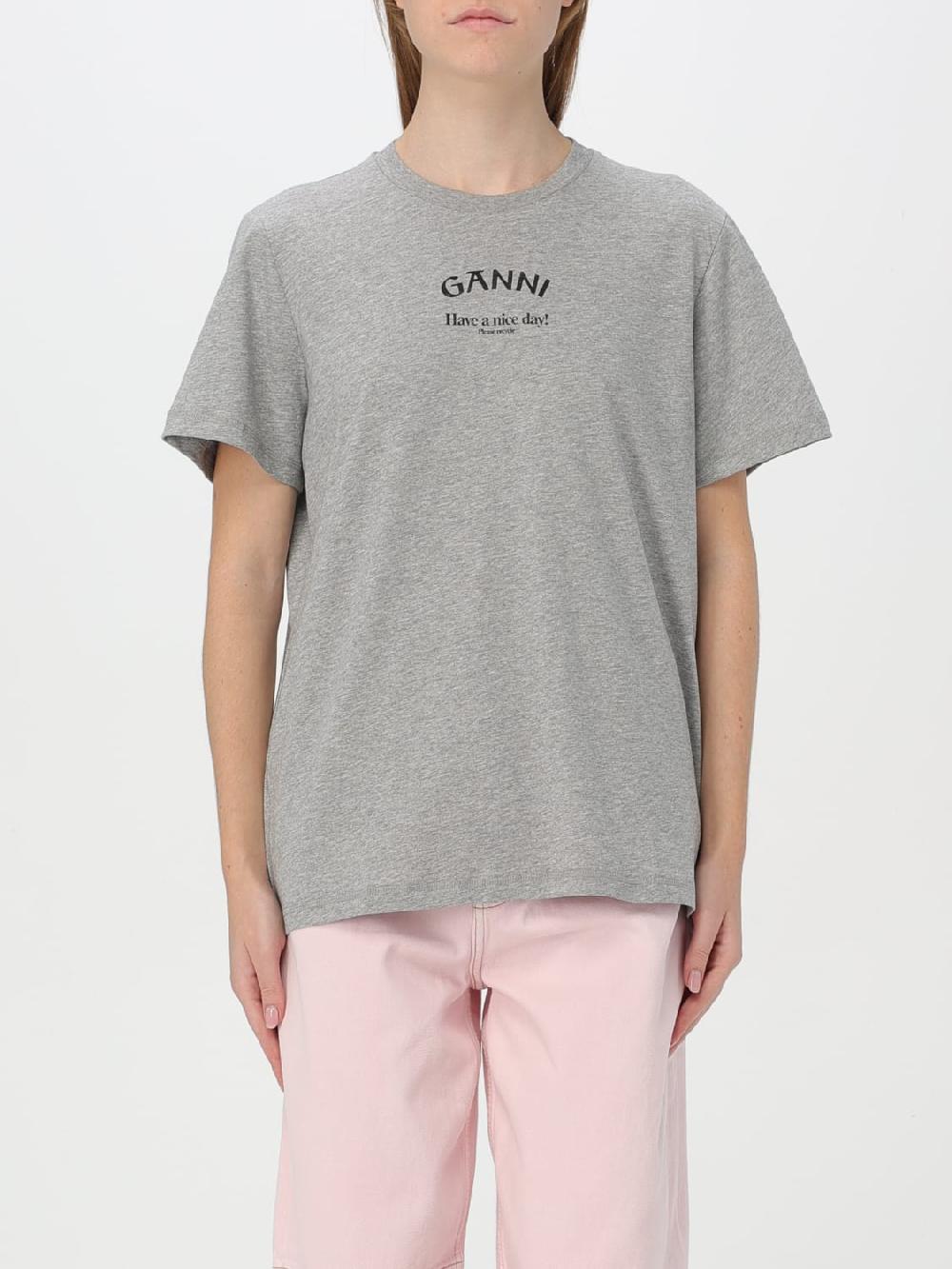 Giglio T-shirt Ganni in cotone organico