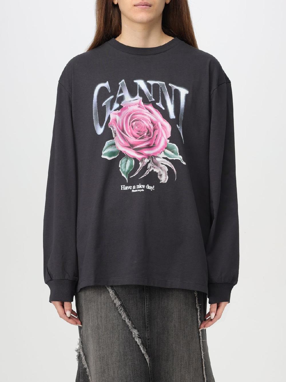 Giglio T-shirt Ganni in cotone