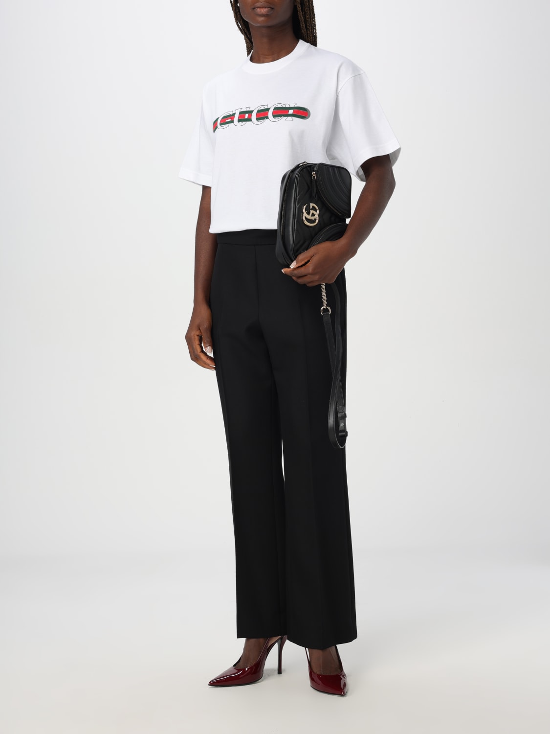 Giglio T-shirt Gucci In Cotone Con Logo