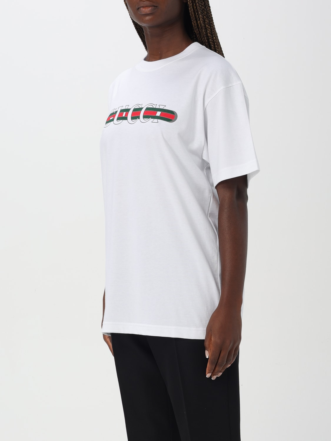 Giglio T-shirt Gucci In Cotone Con Logo