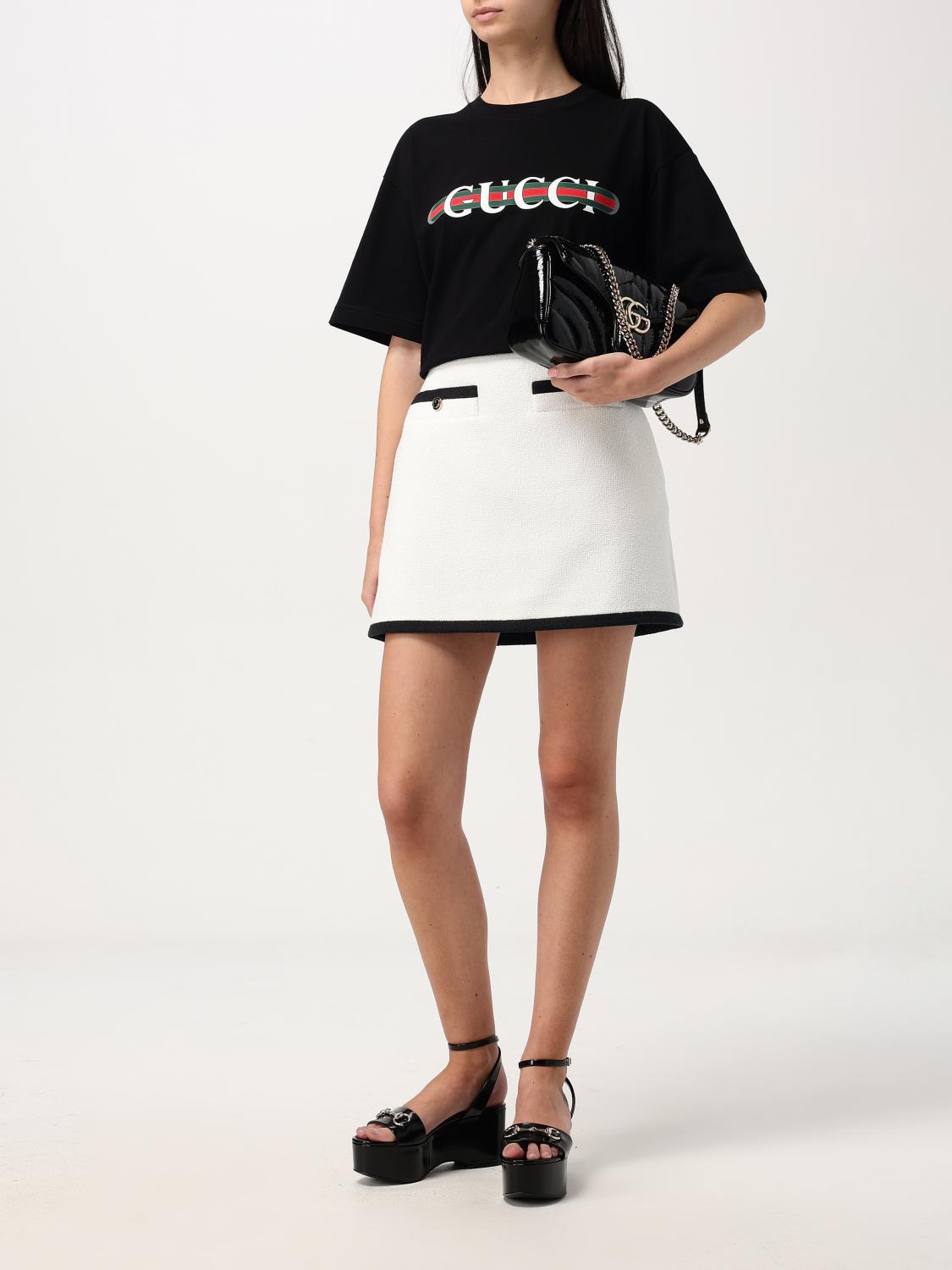 Giglio T-shirt Gucci In Cotone Con Logo