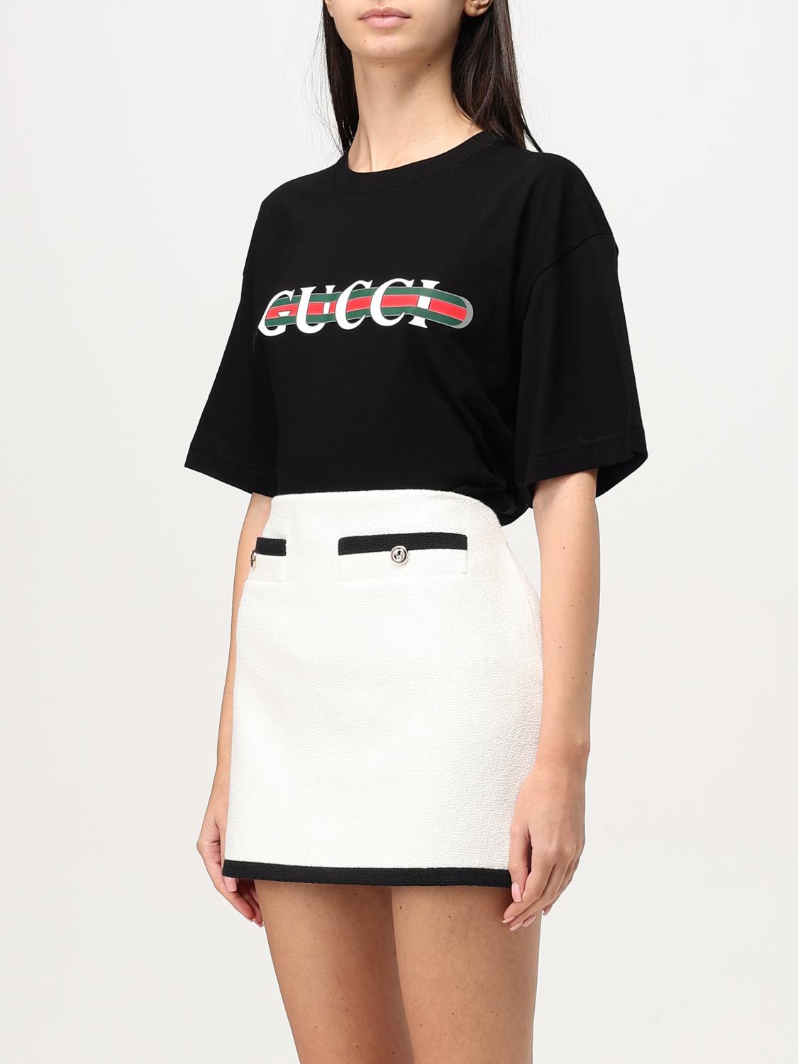 Giglio T-shirt Gucci In Cotone Con Logo