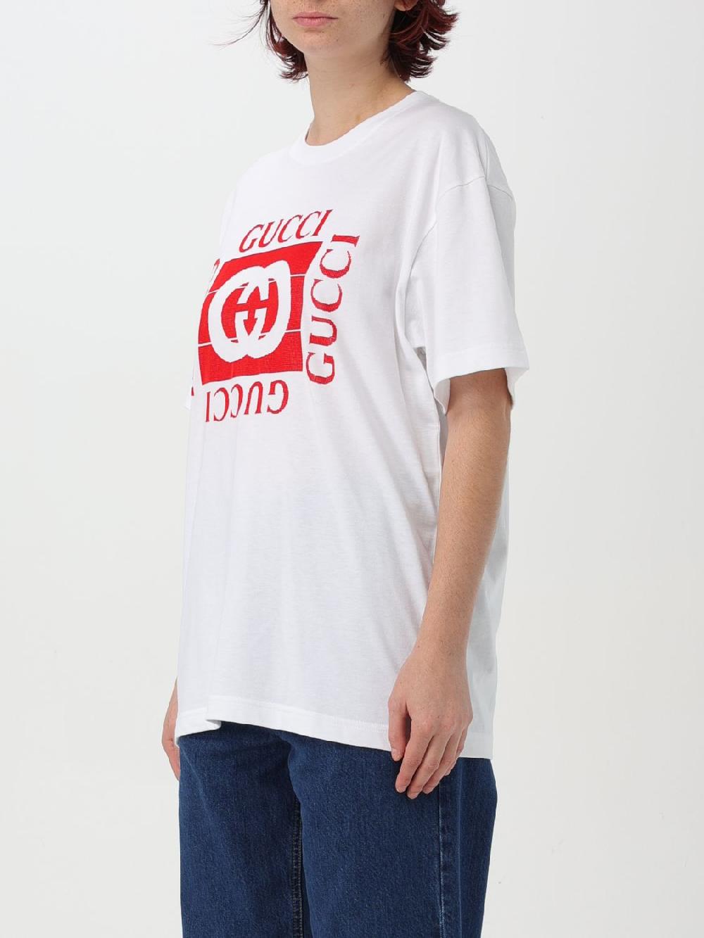 Giglio T-shirt Gucci In Cotone Con Logo