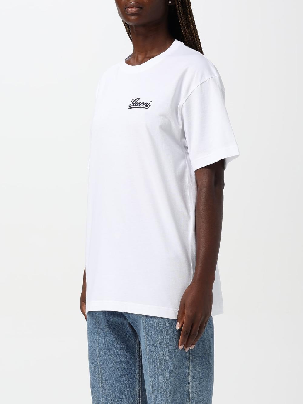 Giglio T-shirt Gucci In Cotone Con Logo