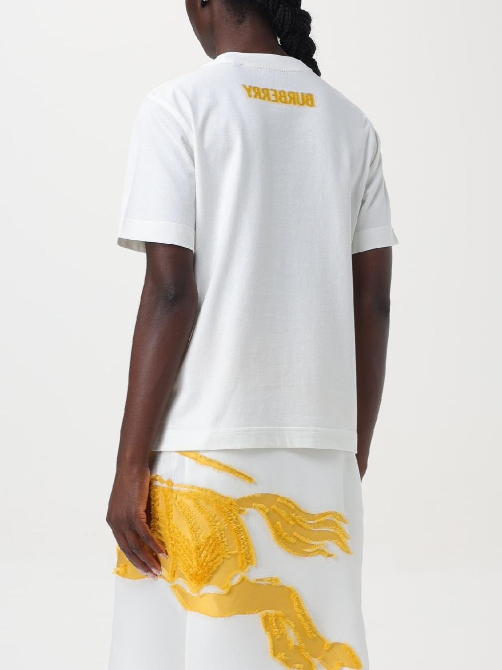Giglio T-shirt In Cotone Burberry Con Logo