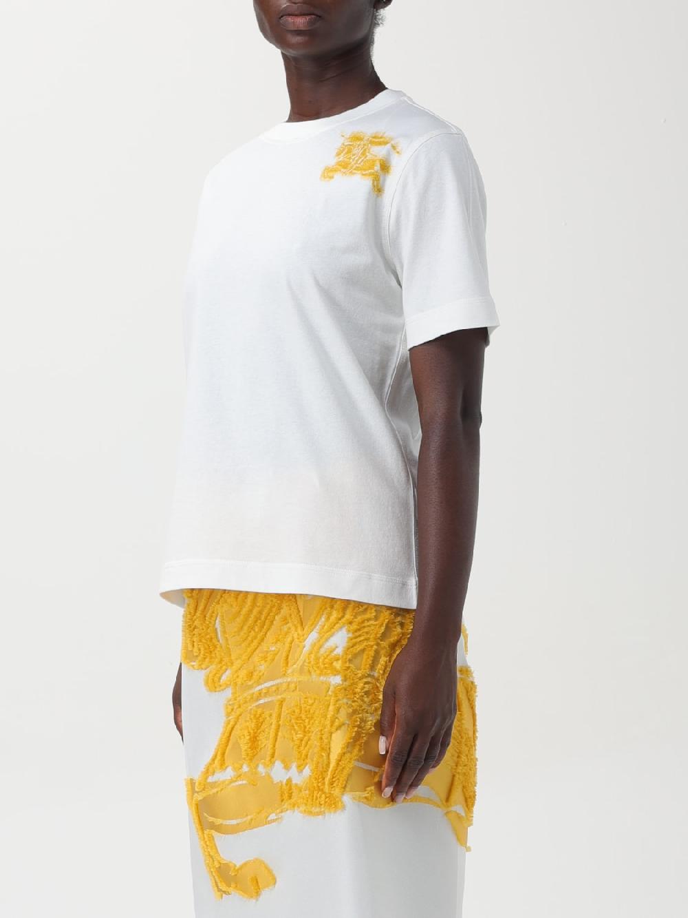 Giglio T-shirt In Cotone Burberry Con Logo