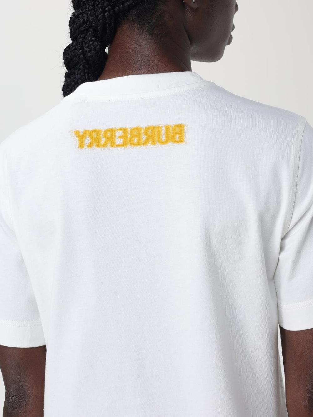 Giglio T-shirt In Cotone Burberry Con Logo