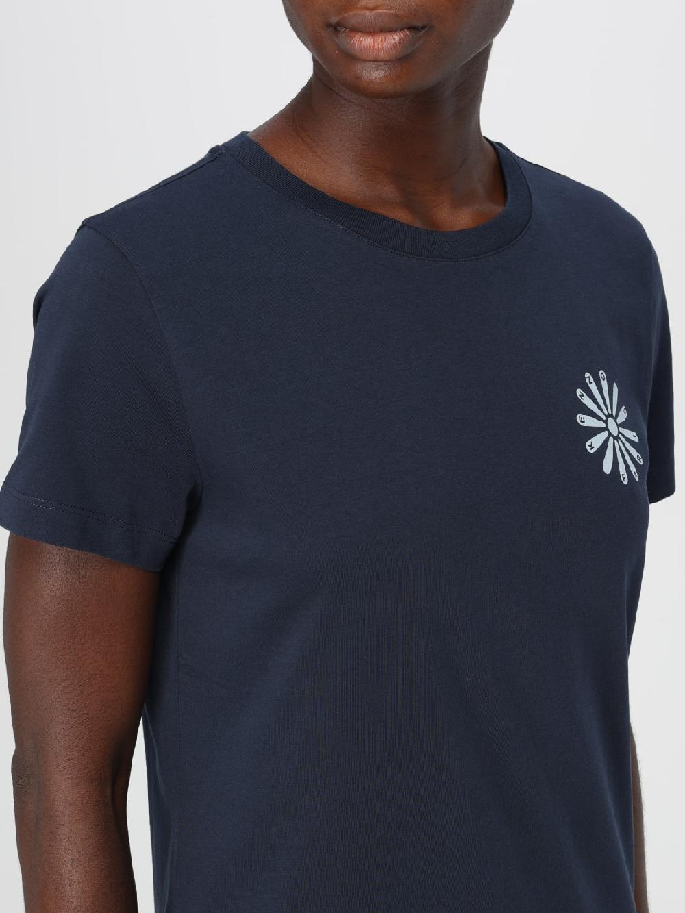 Giglio T-shirt In Cotone Con Fiore Kenzo