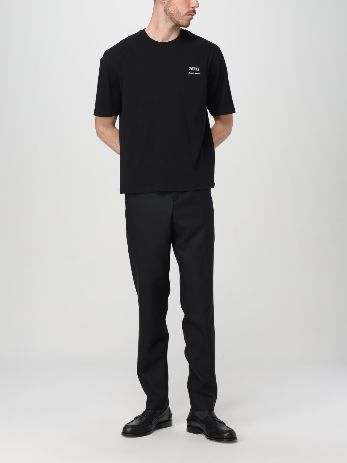 Giglio T-shirt In Cotone Con Logo Ami Paris