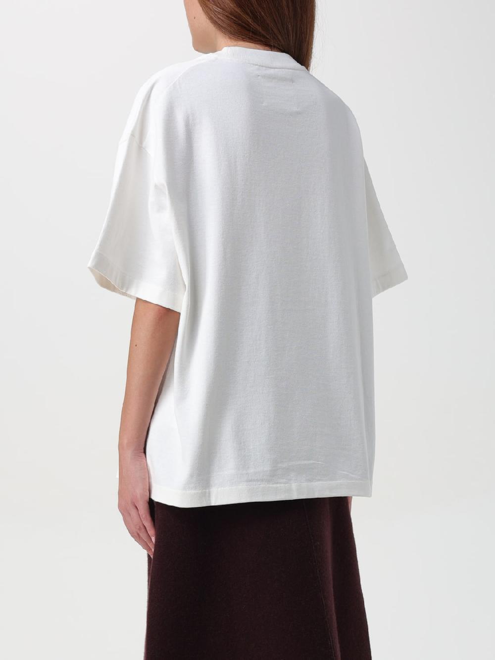 Giglio T-shirt In Cotone Con Logo Jil Sander