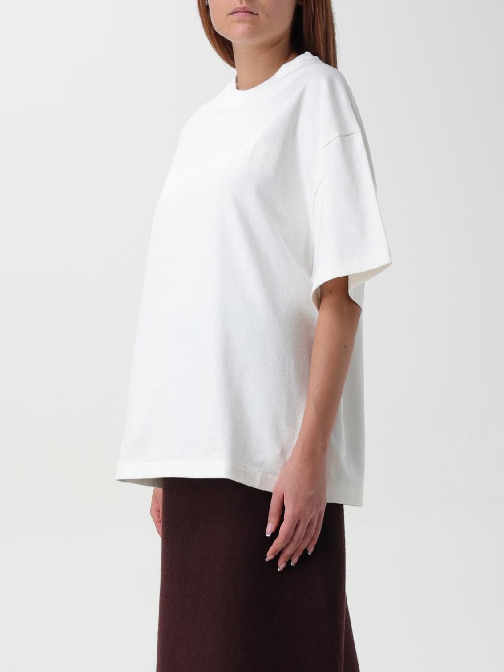 Giglio T-shirt In Cotone Con Logo Jil Sander