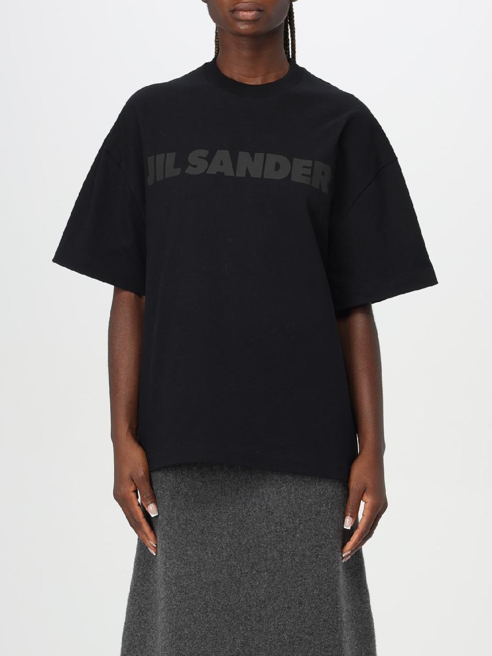Giglio T-shirt in cotone con logo Jil Sander