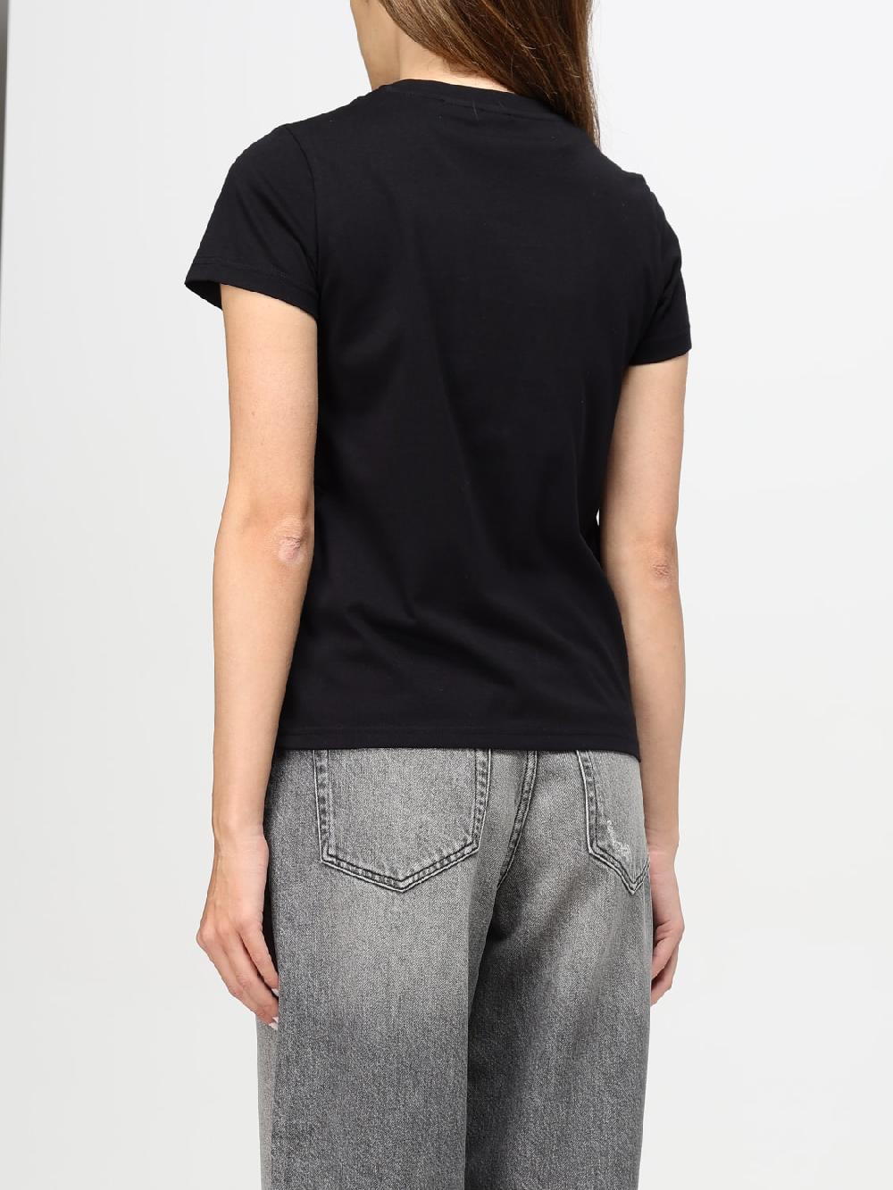 Giglio T-shirt In Cotone Con Logo Love Birds Pinko
