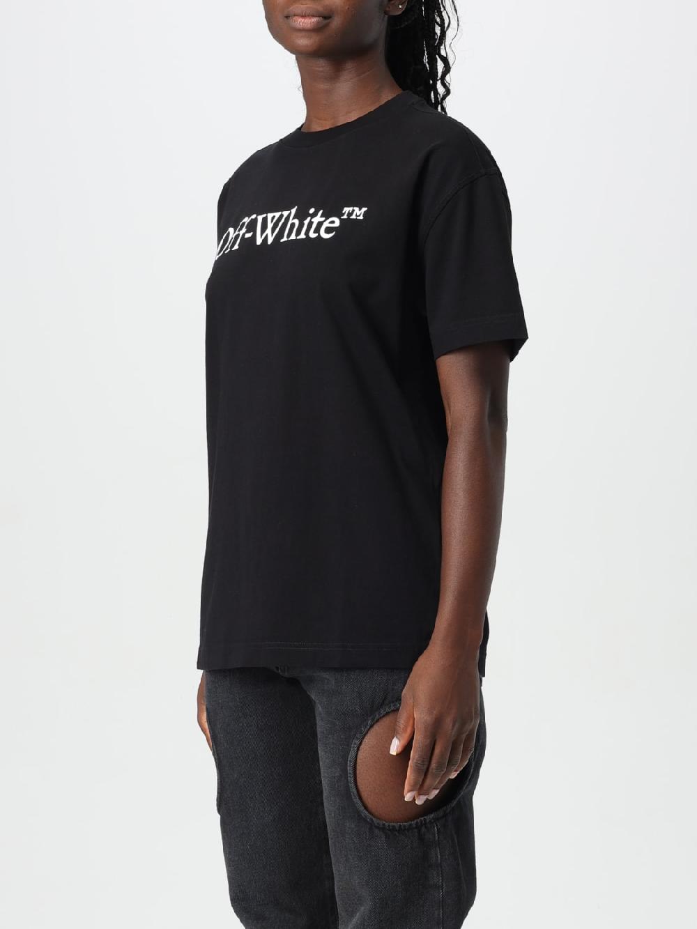 Giglio T-shirt In Cotone Con Logo Off-White
