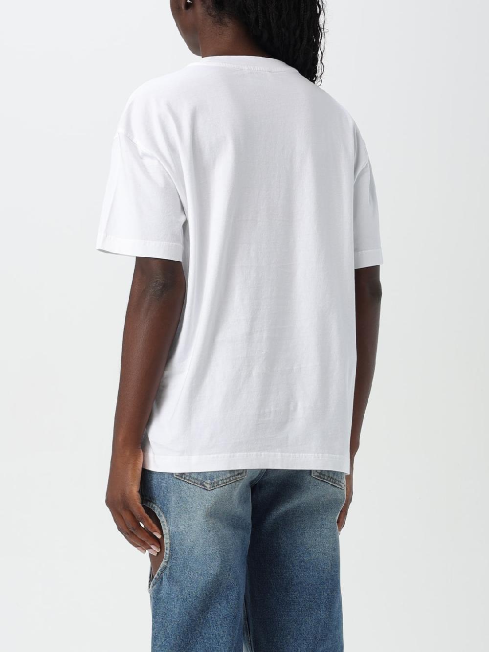 Giglio T-shirt In Cotone Con Logo Off-White