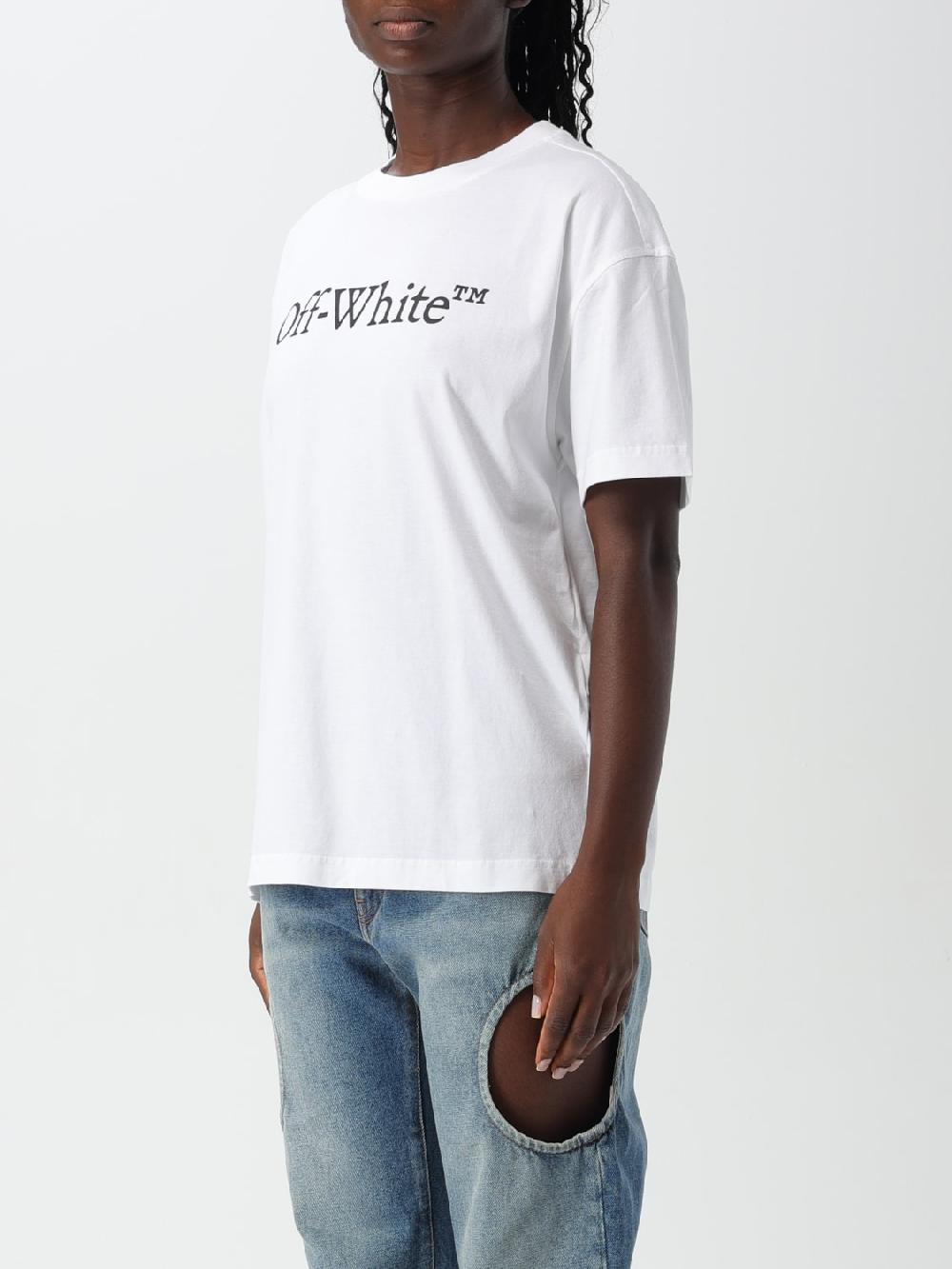 Giglio T-shirt In Cotone Con Logo Off-White