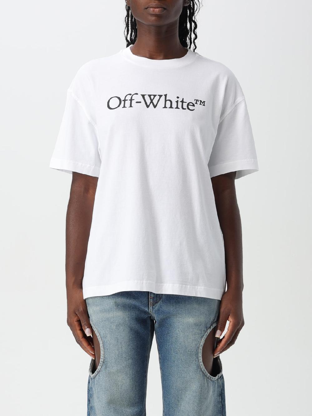 Giglio T-shirt in cotone con logo Off-White
