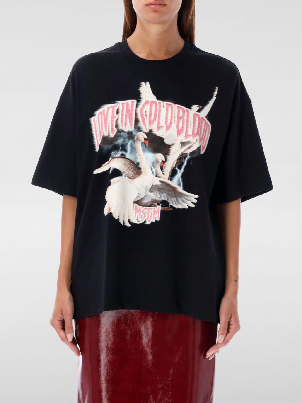 Giglio T-shirt in cotone con stampa MSGM