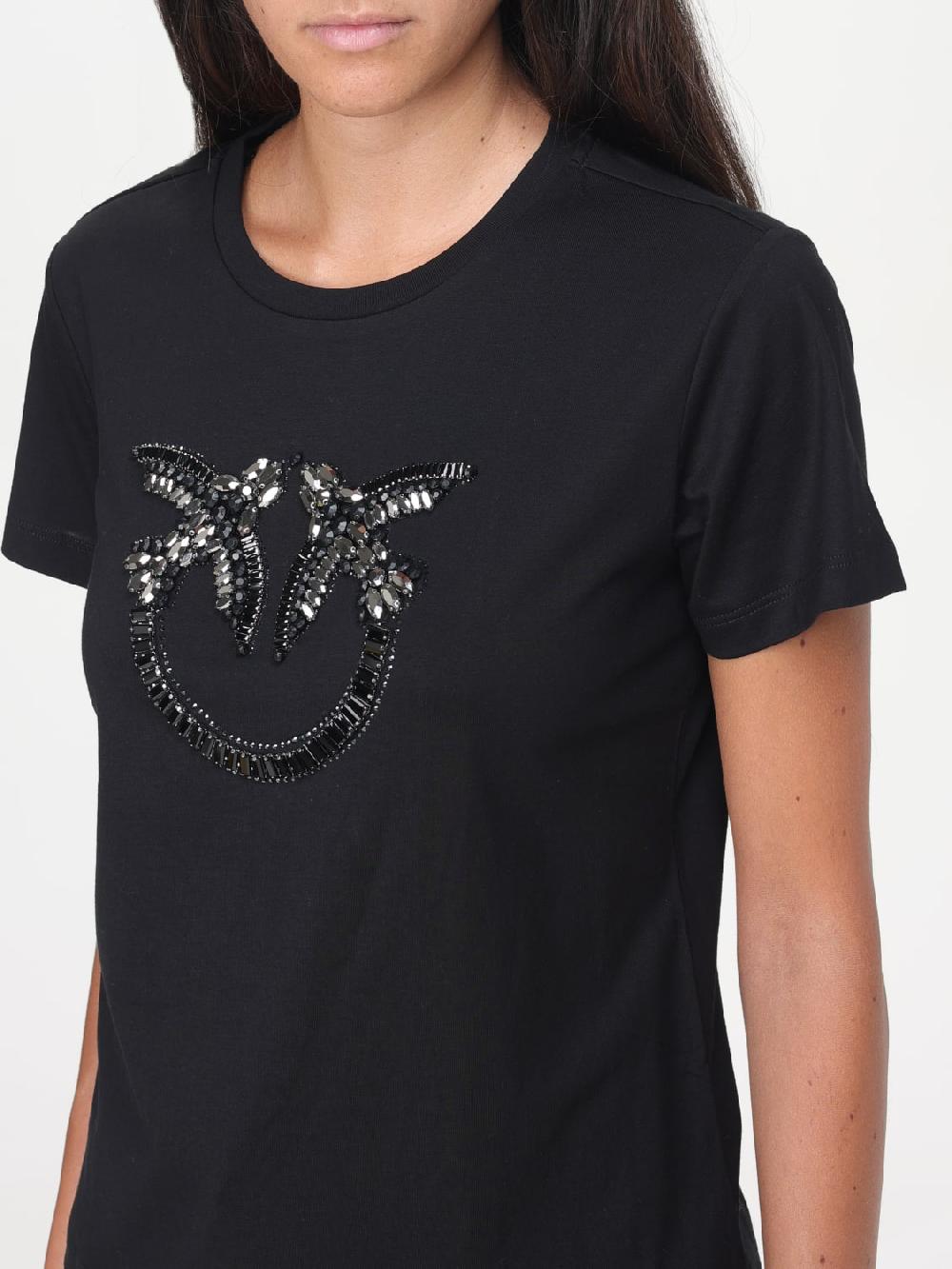 Giglio T-shirt Love Birds Pinko In Cotone