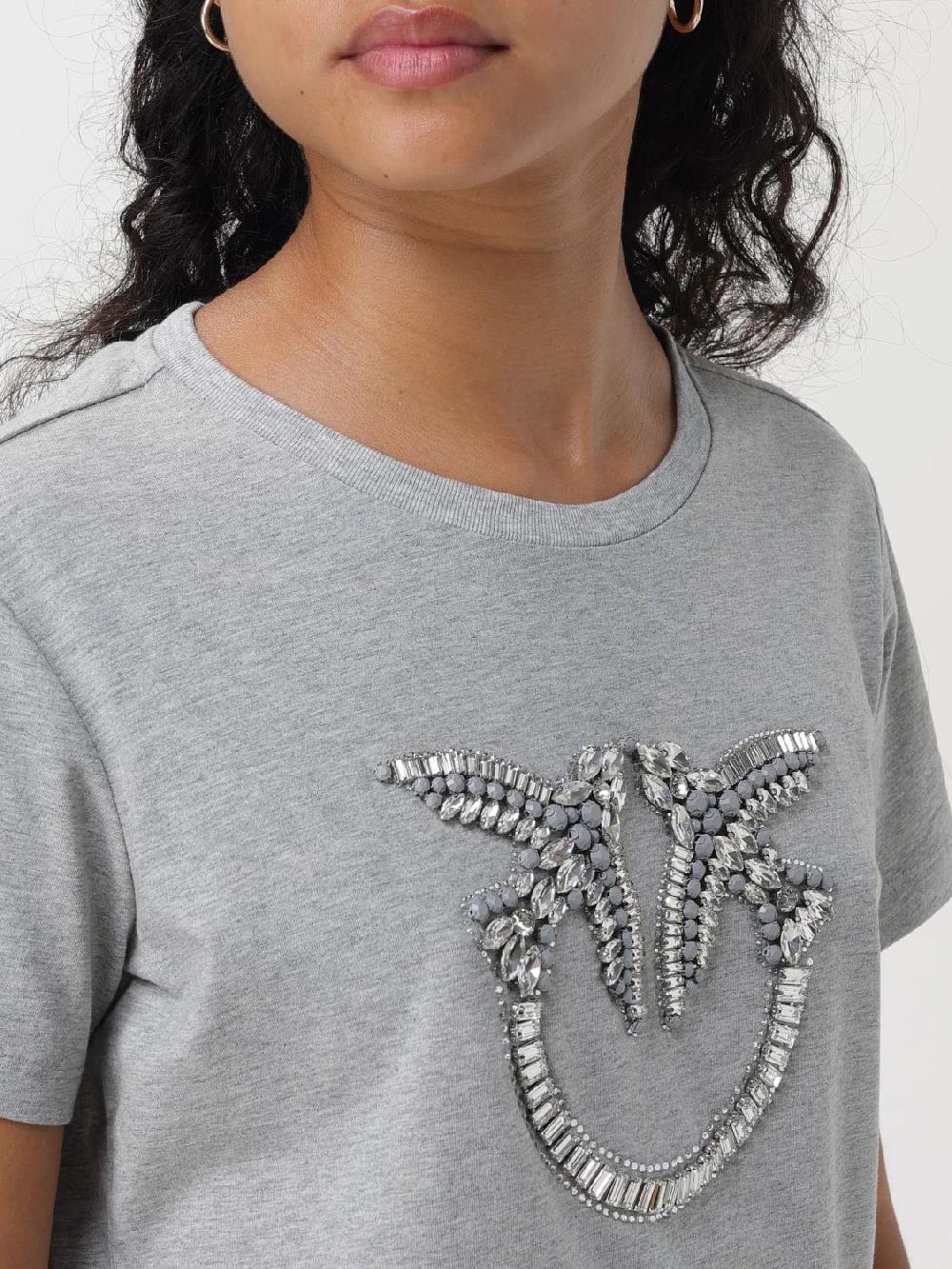 Giglio T-shirt Love Birds Pinko In Cotone