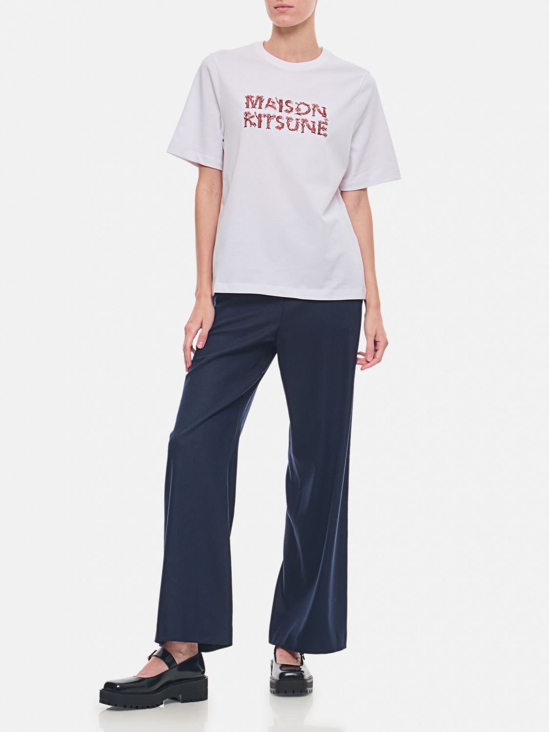 Giglio T-shirt Maison Kitsuné In Cotone Con Logo