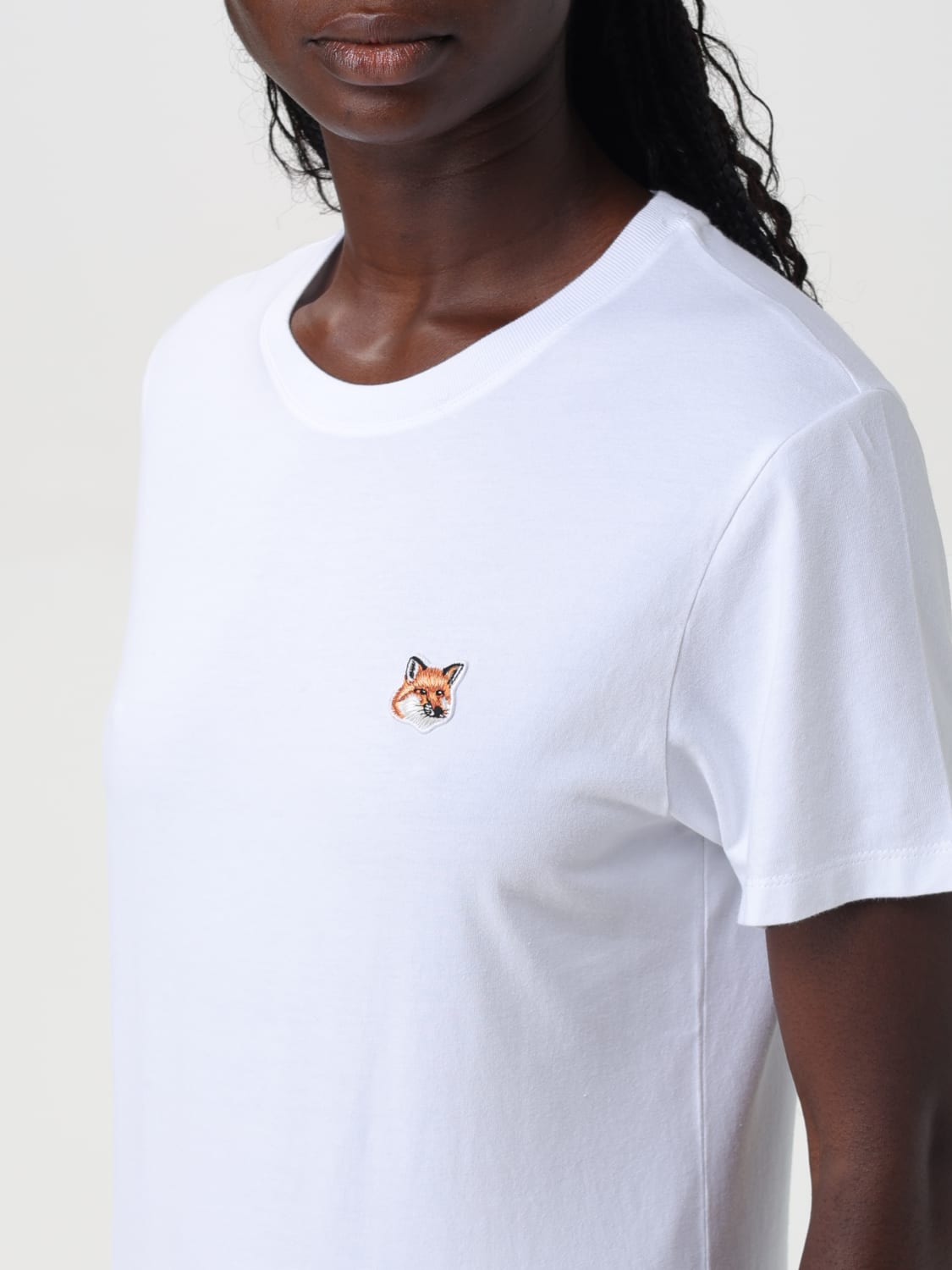 Giglio T-shirt Maison Kitsunè In Cotone Con Logo