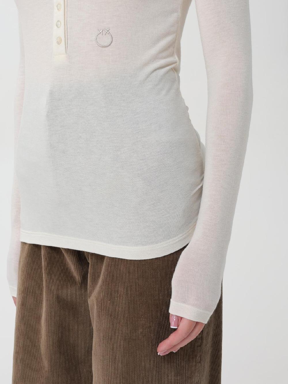 Giglio T-shirt Mulinello Pinko In Viscosa Stretch