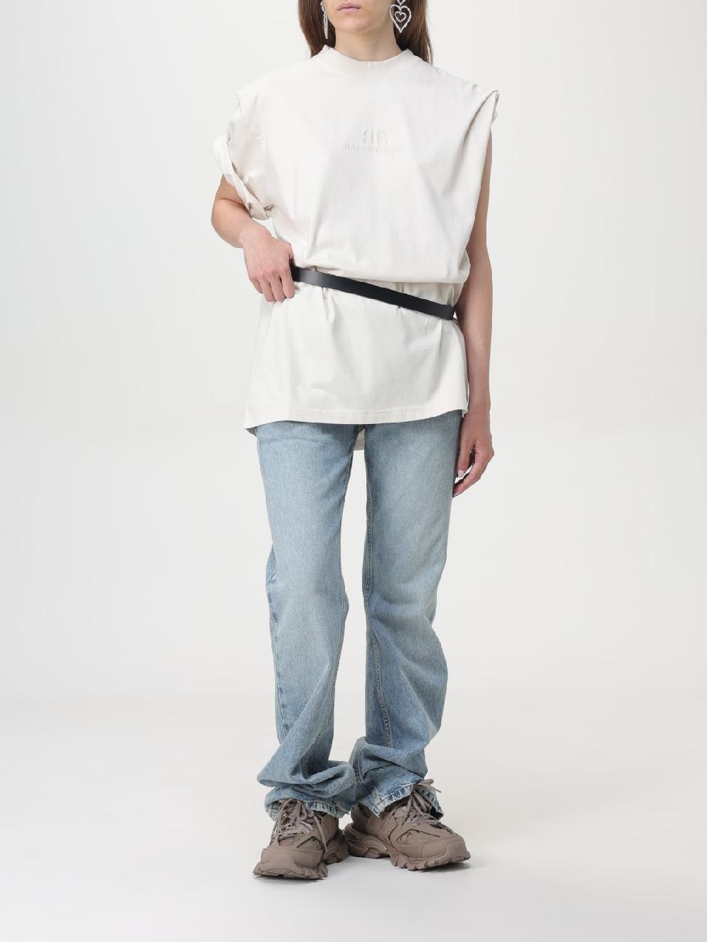 Giglio T-shirt Oversize Con Mini Logo Balenciaga