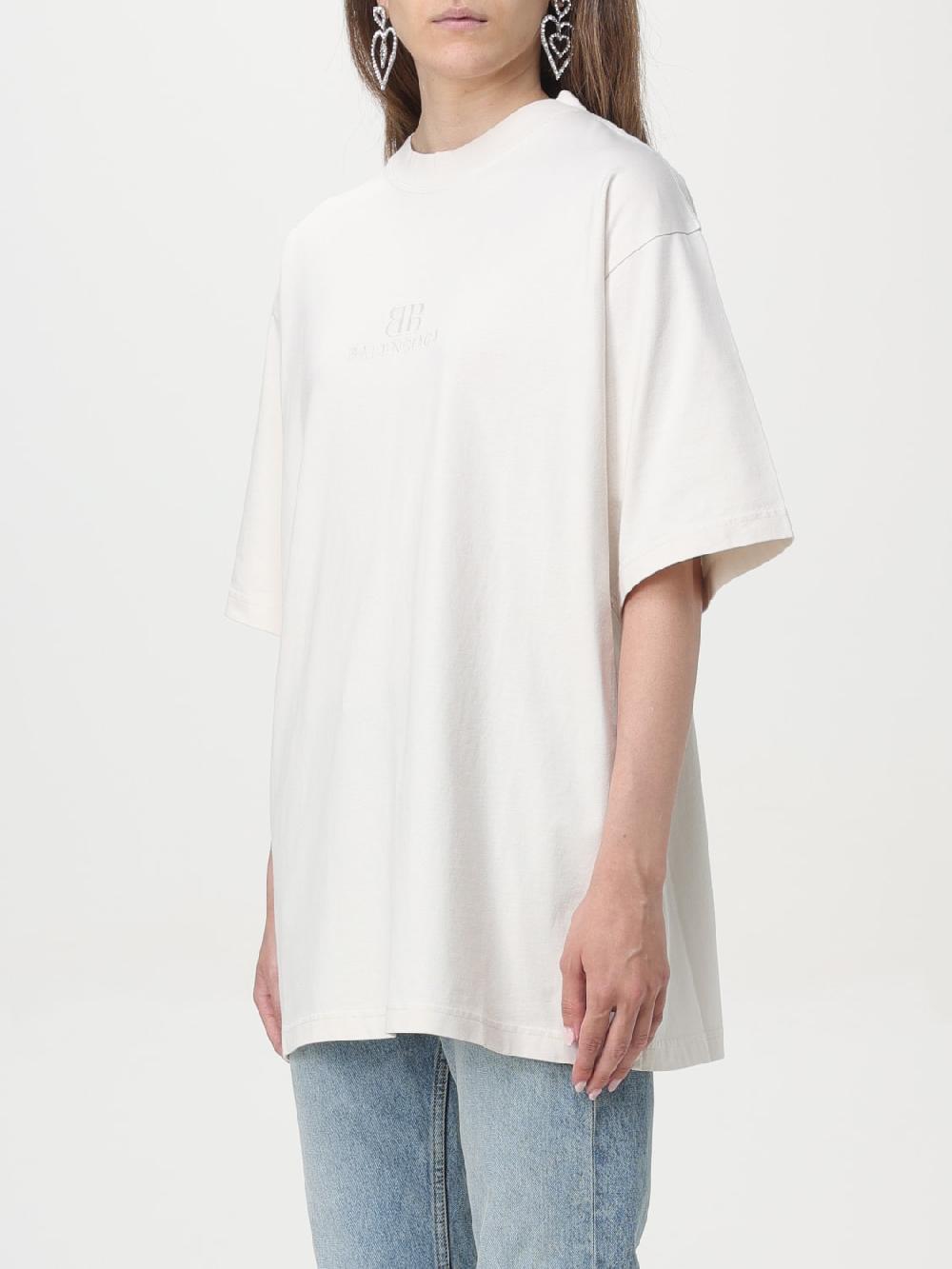 Giglio T-shirt Oversize Con Mini Logo Balenciaga