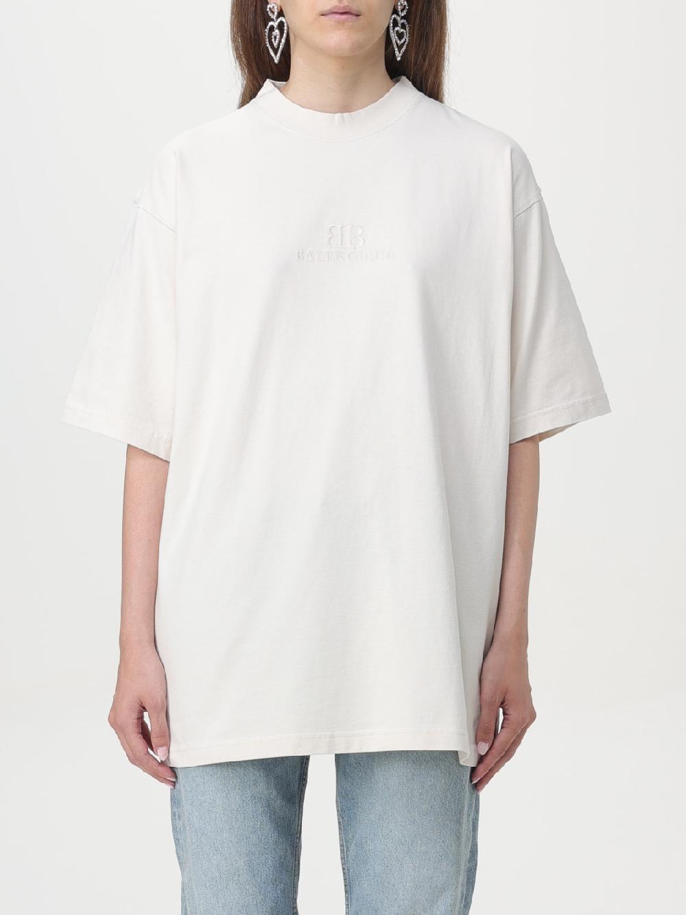 Giglio T-shirt oversize con mini logo Balenciaga