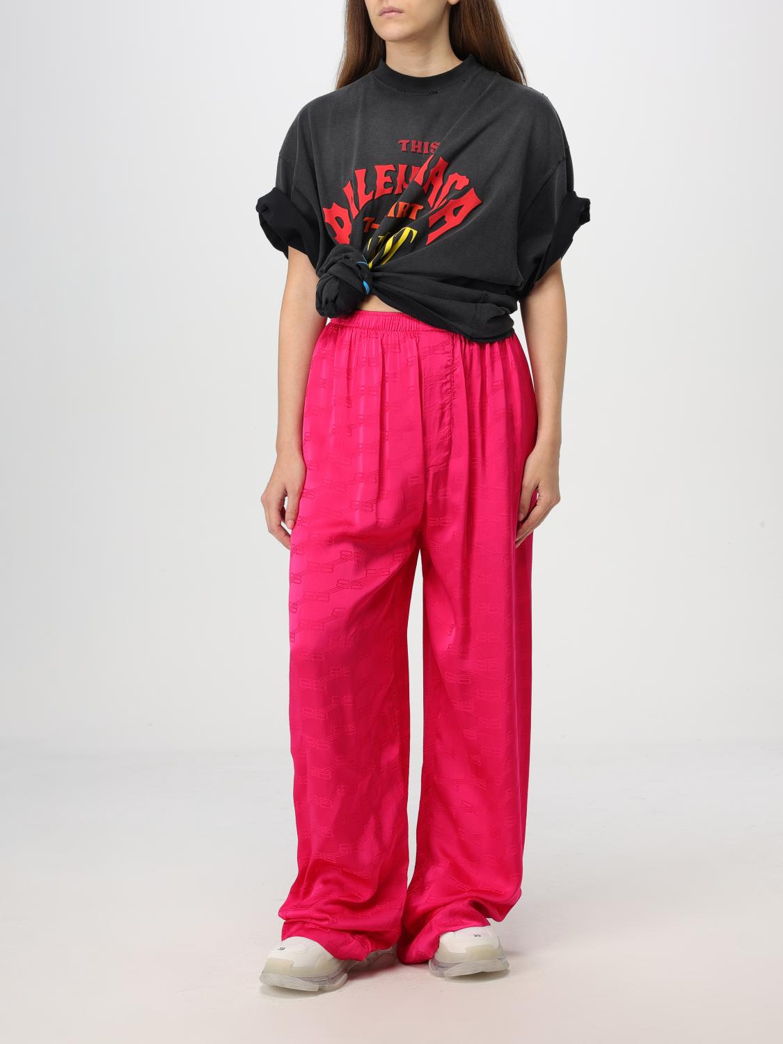 Giglio T-shirt Oversize Con Stampa Logo Balenciaga
