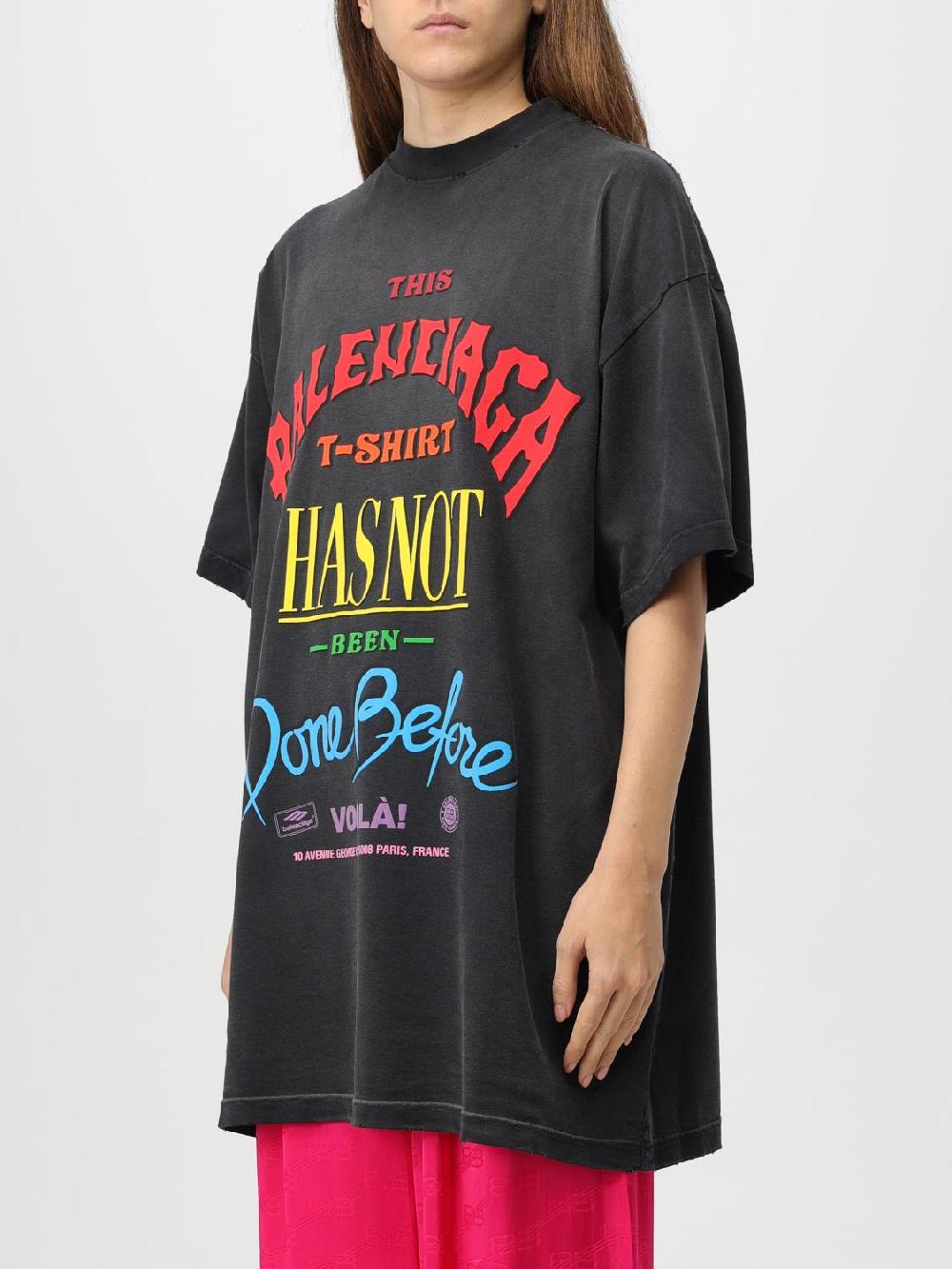Giglio T-shirt Oversize Con Stampa Logo Balenciaga