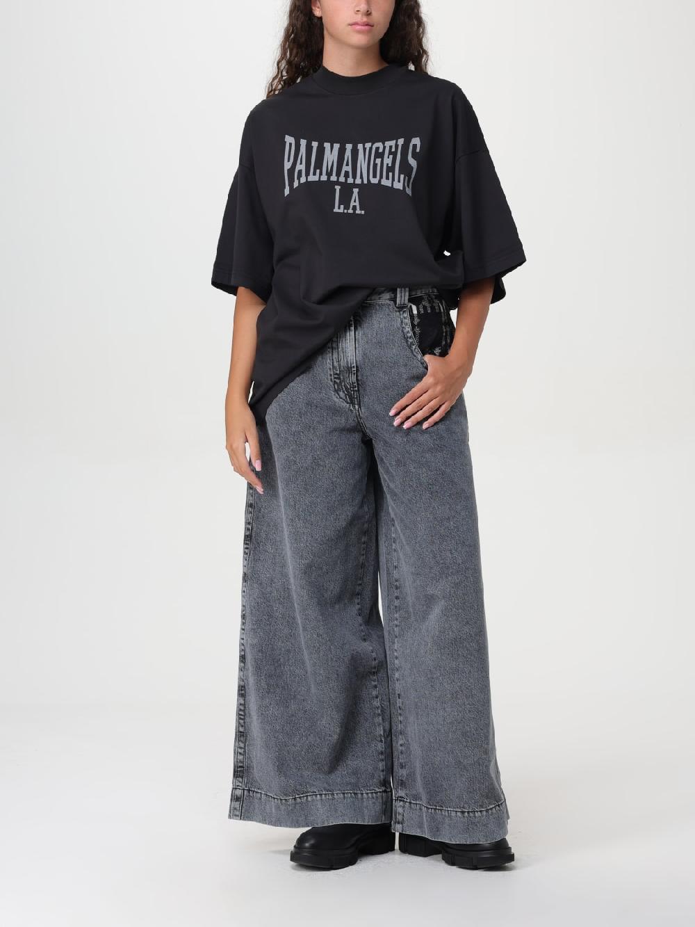 Giglio T-shirt Palm Angels In Cotone