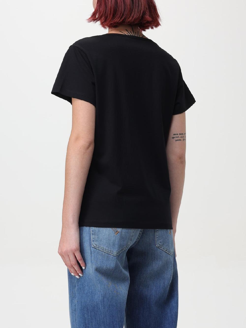 Giglio T-shirt Pinko In Cotone Con Logo In Strass