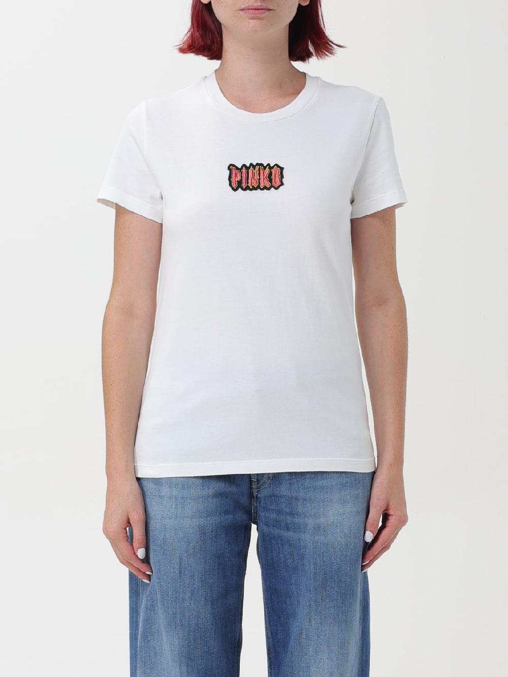 Giglio T-shirt Pinko in cotone con logo