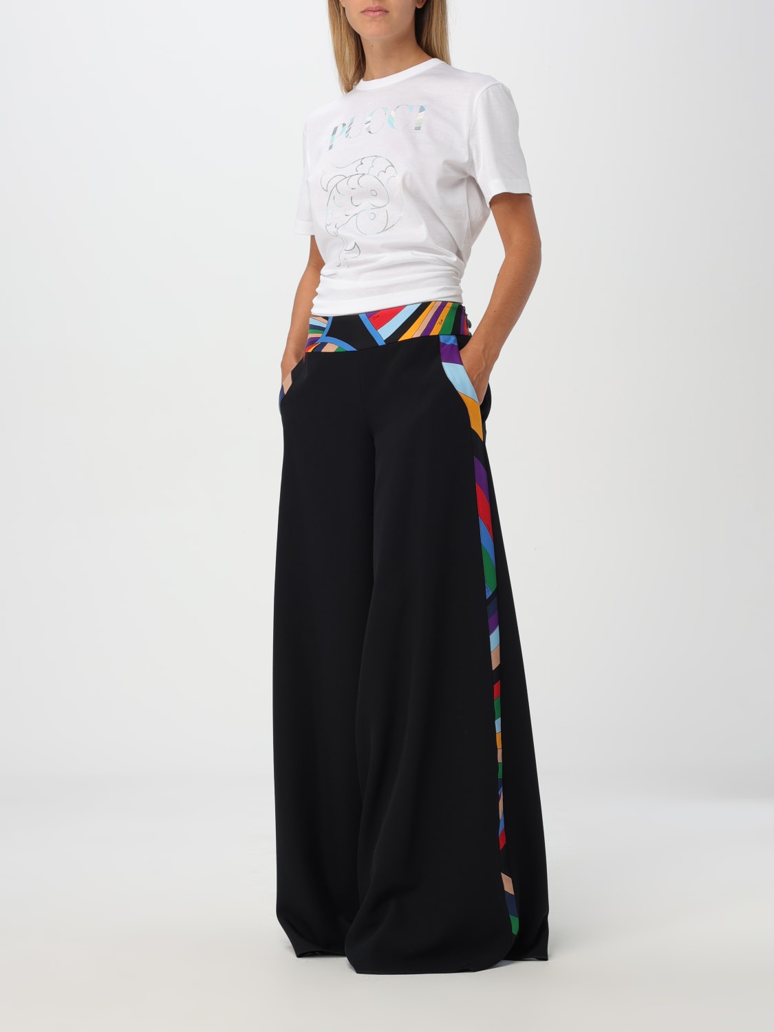 Giglio T-shirt Pucci In Cotone Con Logo